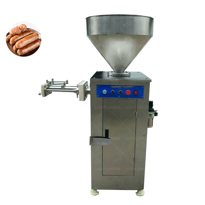 Industrial Vacuum Sausage Filler Stuffer Pneumatic Quantitative Kink Enema Machine for Professional Meat Processing Unit