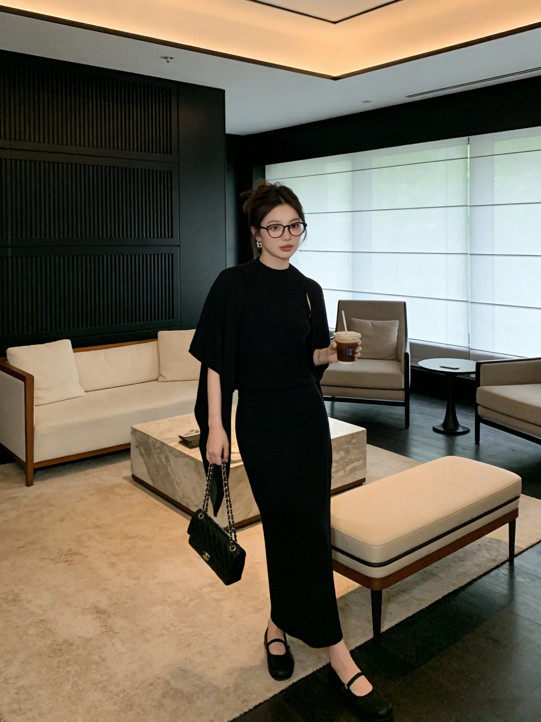 

Soft Skin-Friendly Korean Style Three-Piece Set Women's Lazy Style Top Half Skirt Simple Versatile Spring Fashion Set