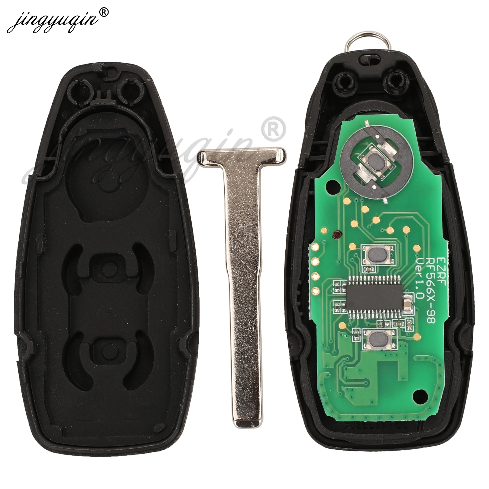 jingyuqin Car Remote Key For Ford Focus Fiesta C-Max Mondeo Ecosport Galaxy Kuga Smart Keyless 2/3Buttons 433MHz KR55WK48801