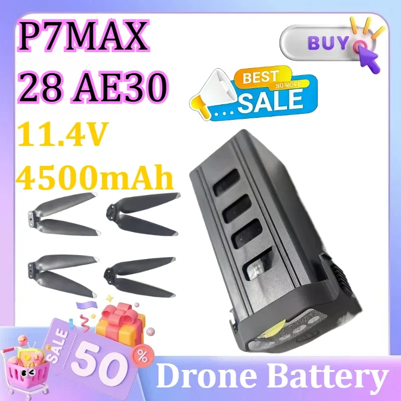 SWZY 11.4V 4500mAh P7MAX 28 AE30 Drone High-Capacity Battery