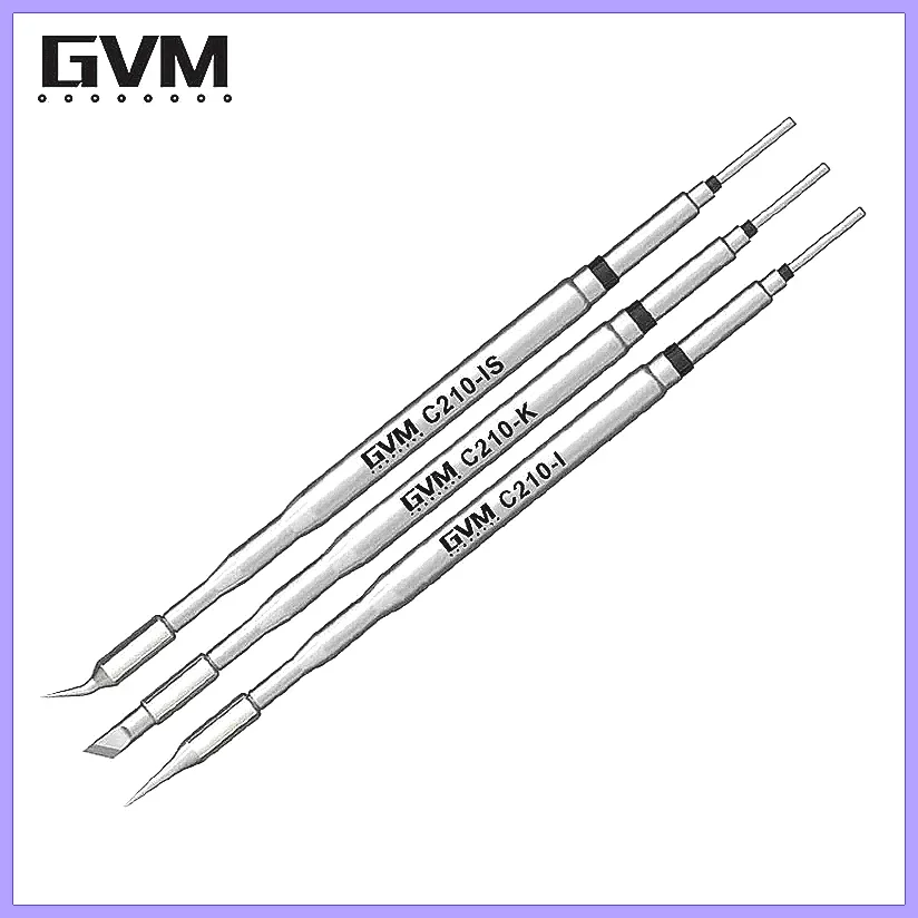 GVM-C210 Lead-Free Soldering Tips for Aixun C210 T210 T26 T26D S21 Stations, High Performance & Durable