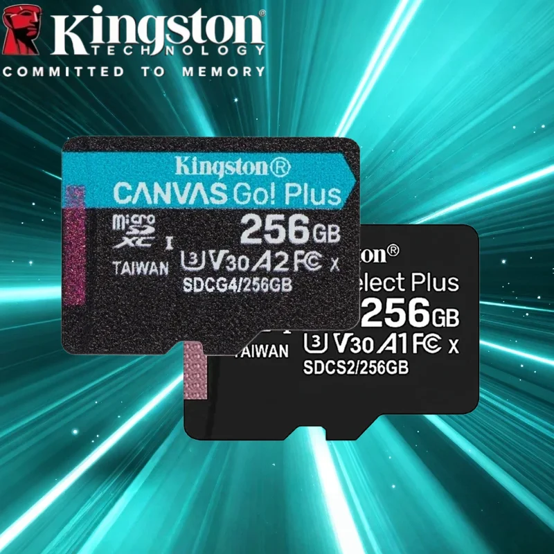 Kingston Canvas Go Plus Portable Micro SD TF Card U3 V30 64GB 128GB 256GB 512GB 170MB/s Read Flash Card For Smartphone Storage