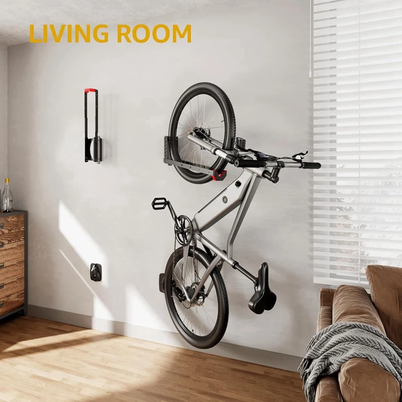 Swivel Bike Wall Mount, Road Bike Wall Mount Hangers For Garage, Hold Up To 77 Lbs Bike Rack Bicycle Accessories