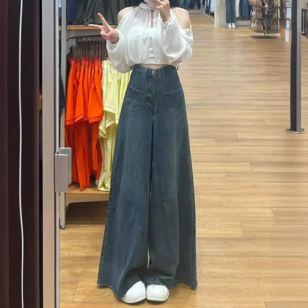 

Women'S Low Rise Jeans Downtown Style Tie Dye Bleached Colorblock Patchwork Splicing Female Trousers Denim Ladies Fashion Unique