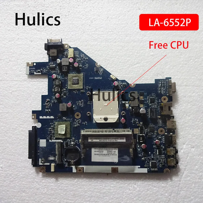 

Hulics Used Laptop Motherboard For Acer Aspire 5552G 5552 MAIN BOARD NV50A MBR4602001 PEW96 LA-6552P Free Cpu