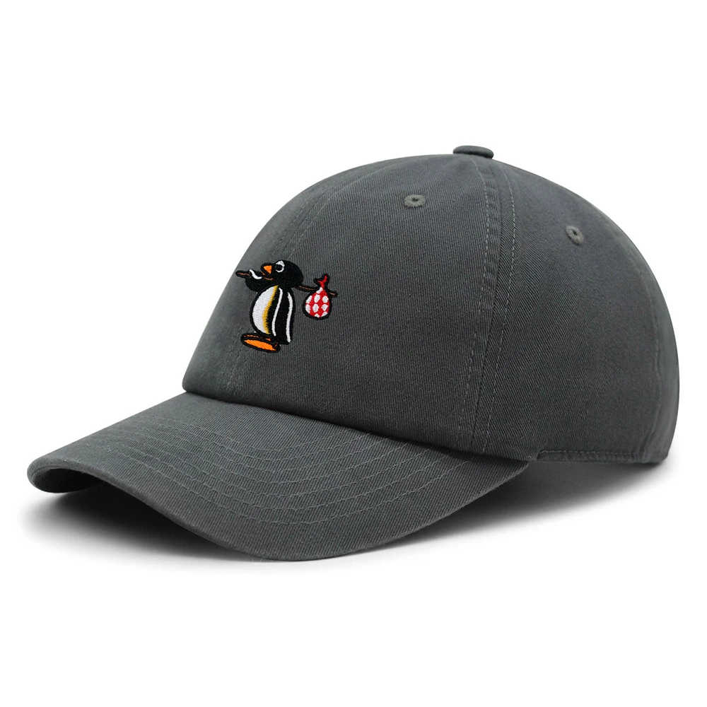 Pingu Baseball Cap Embroidered Cute Penguin Dad Hat Hip Hop Hat Spring and Summer Leisure Hats Unisex