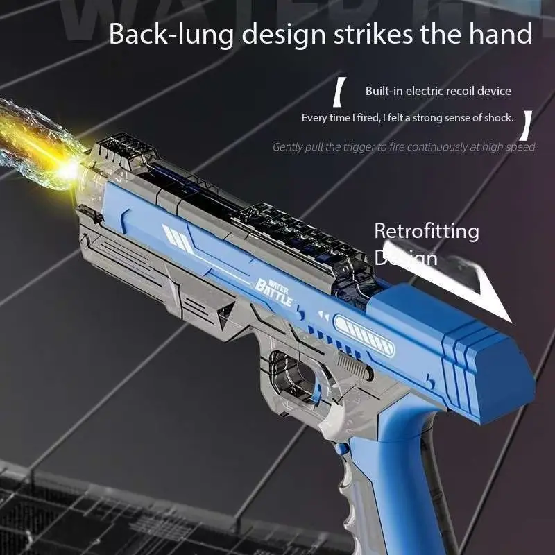 New Summer Outdoor Beach Toy Water Guns Electric For Adults Powerful Squirt Automatic Water Suction Water Blasters For Kids Gift