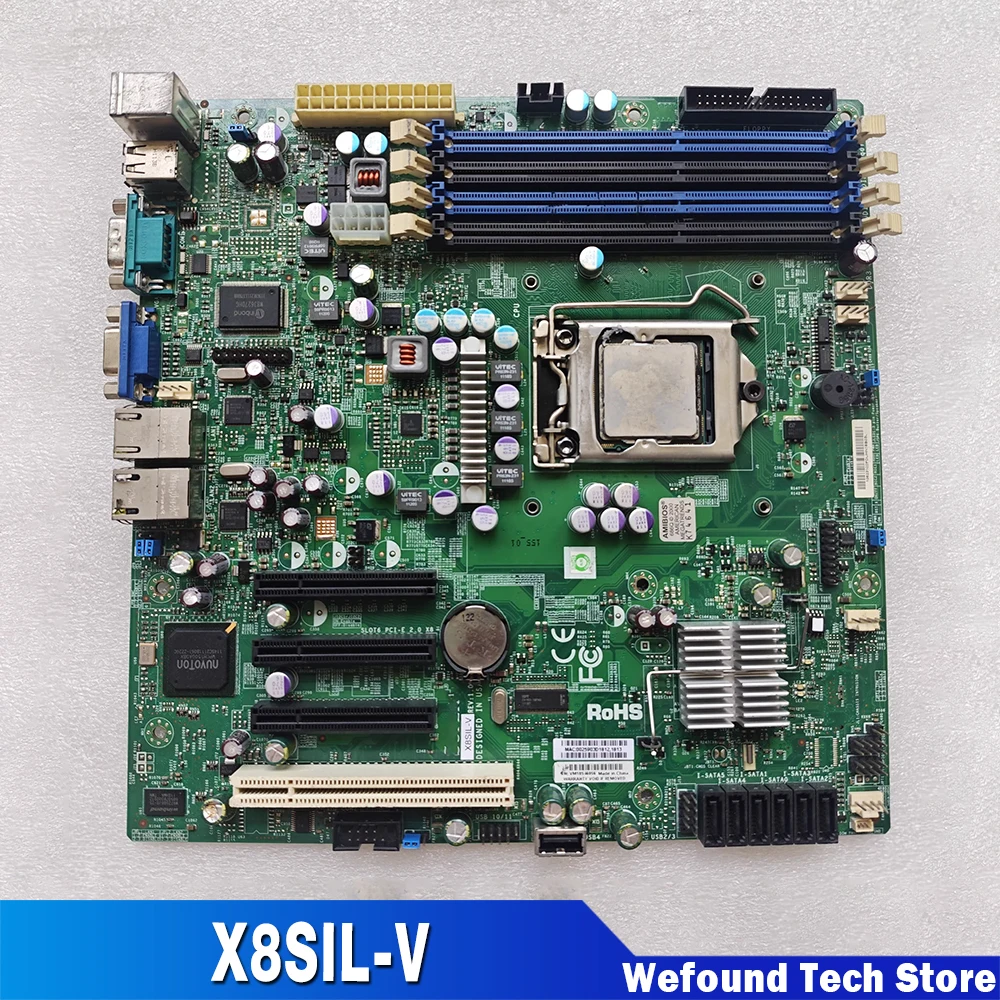 100% Working Server Motherboard For Supermicro 3400 1156 Fully Tested X8SIL-V