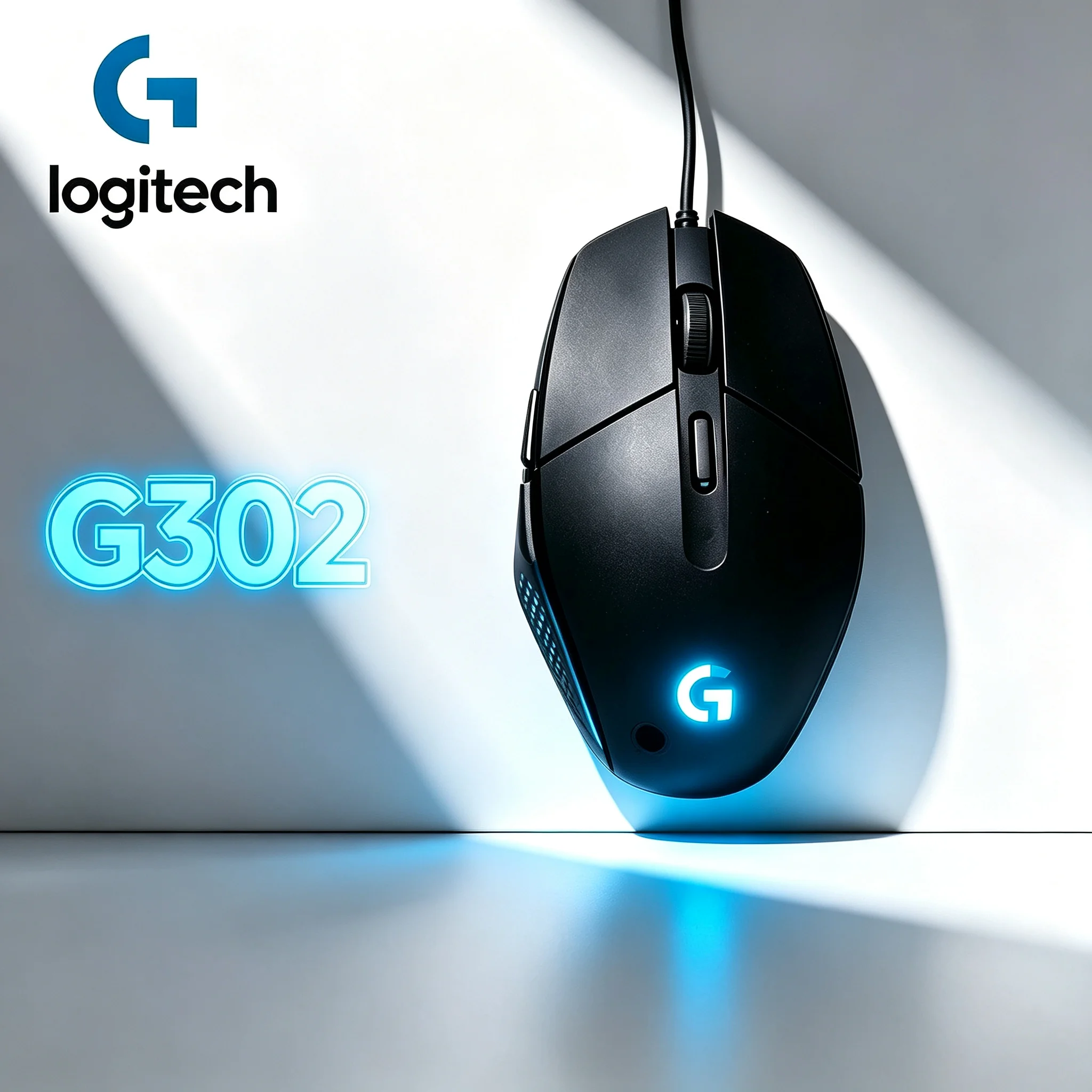 Logitech G302 USB Cable Gaming Mouse 6 Programmable Macro Buttons 4000DPI RGB Light Daedalus Prime Mice For Gamer Office Work