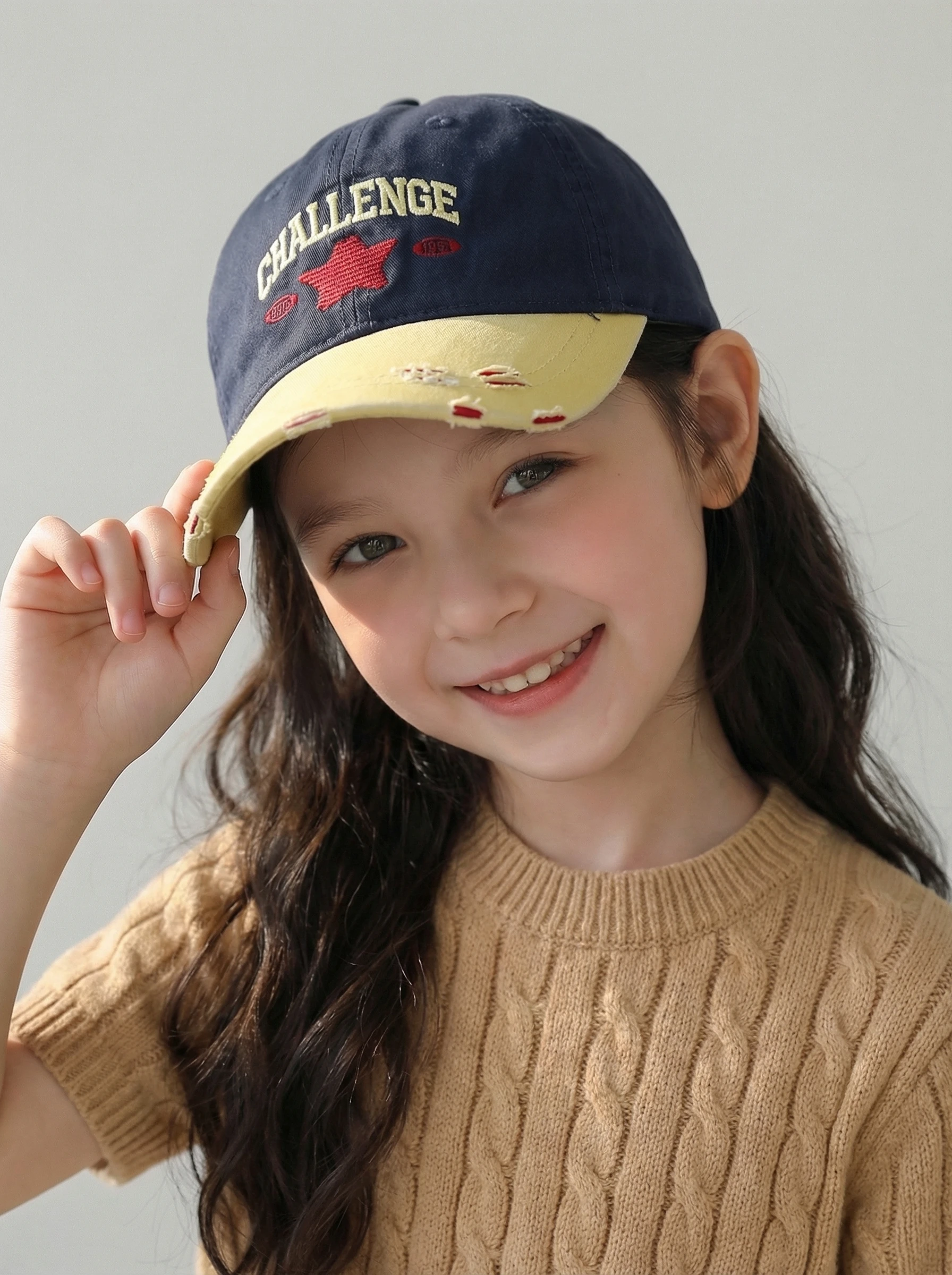 naits-keits-アメリカンヒップホップ野球帽文字刺繍穴子供日焼け防止帽子パーソナライズされた耐久性のある綿キャップ