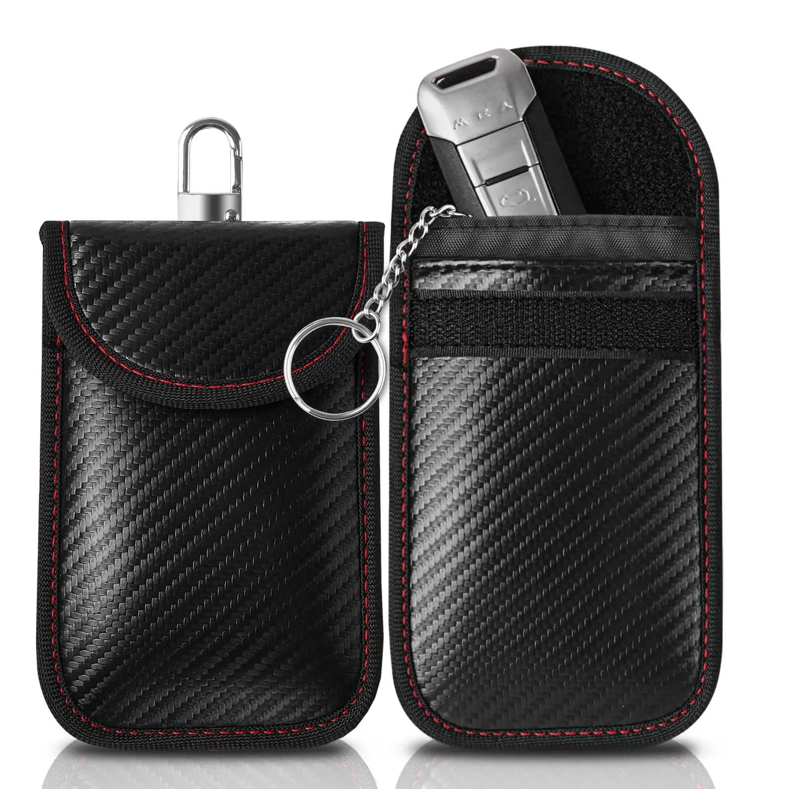 Portable Water Resistant Faraday Bag for Car Key Fob,Anti-Theft RFID Signal Blocking Pouch Faraday Cage for Car Keys
