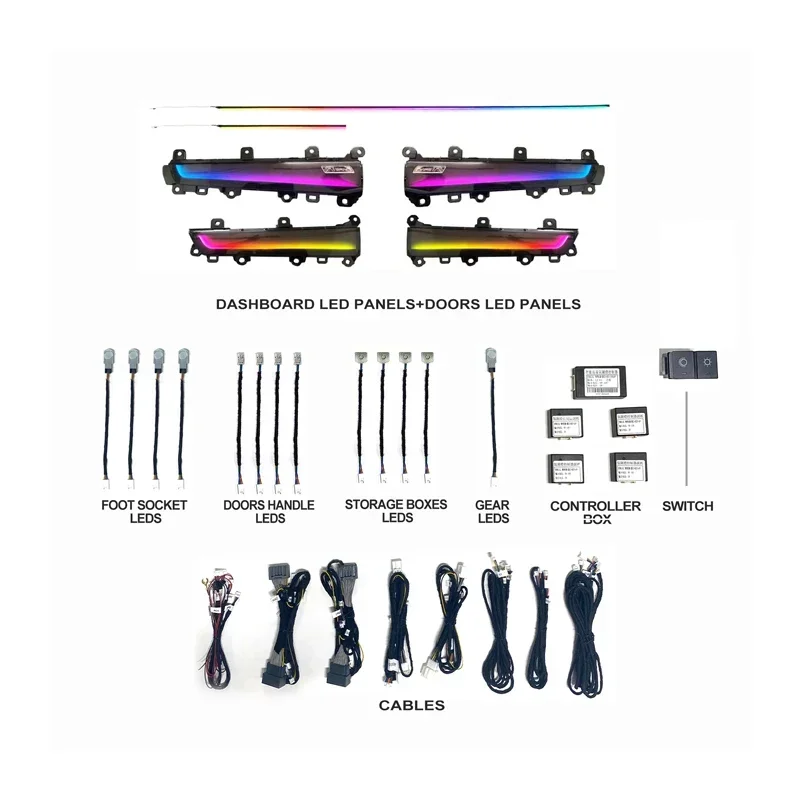 

YZG Car Accessories Interior Decorate Atmosphere Light 12V LED Fiber Optic Car Led Strips App Ambient Light for Honda Civic 2022
