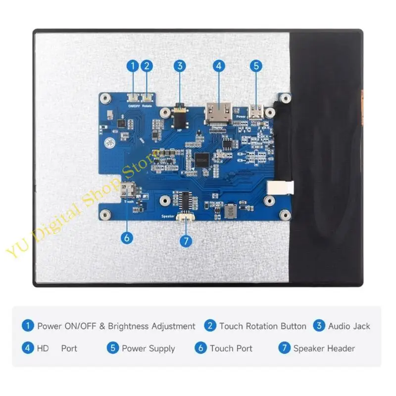

96BA 8inch Capacitive Touches Display, 768×1024, Toughened Glass LCD Panel Hardened