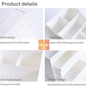 Desktop -Speicherboxen für Kosmetika, Make -up -Organizer, Bank, Hautlotionen, Lippenstifte, Emaille, Pinsel, Parfüm 8 Hauptverkaufs -Parfümunterstützung - №4