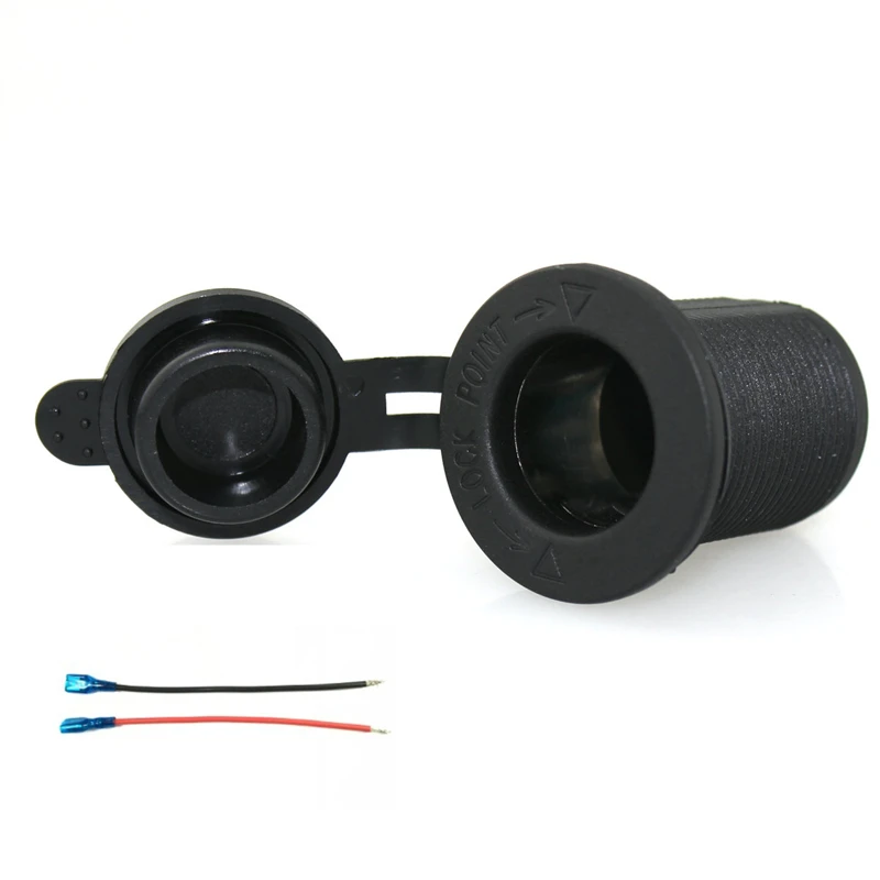 Car Cigarette Lighter Plug Cover LED Dust Cover Socket Splitter for 12V-24V Motorcycle Mower Boat Tractor