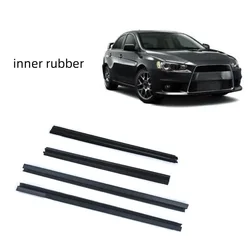 4 Pieces Inner Windows Glass Rubber for Lancer CY CX 5706A027 Black Sealing Strip for Fortis Door Belt for Evo Cz 84CM 58CM