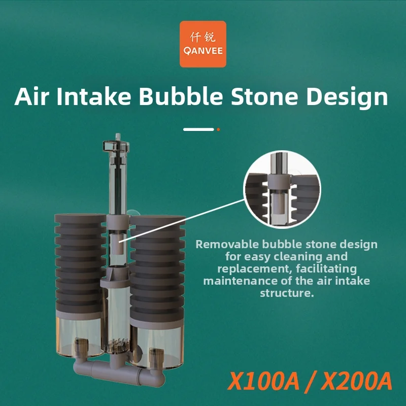 ฟิลเตอร์ฟองน้ำ Qanvee X100A X2 - Reef Tank Filter บทวิจารณ์และราคา