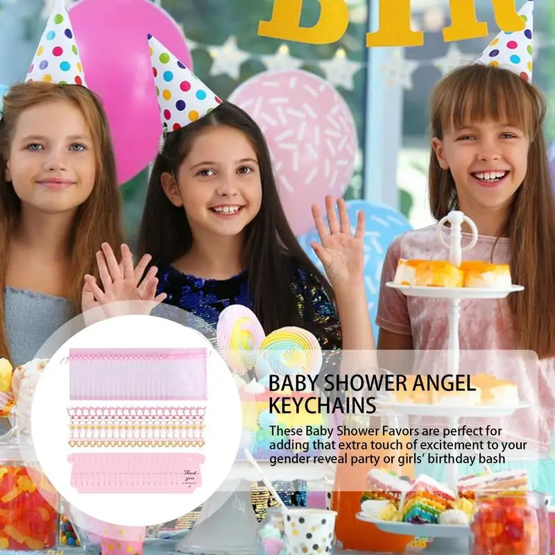 Baby Shower Party Favors Angel Keychains Baby Shower Favors Creative Pink Baby Baptism Angel Keychains For Kids Guest Girls