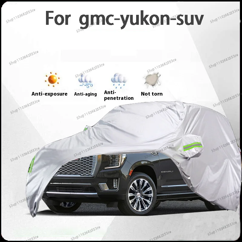 

For GMC Yukon Fit Car Cover - Waterproof, Dustproof, Sunshade (UV), Snowproof | Silve Full Cover with All-Day Protection