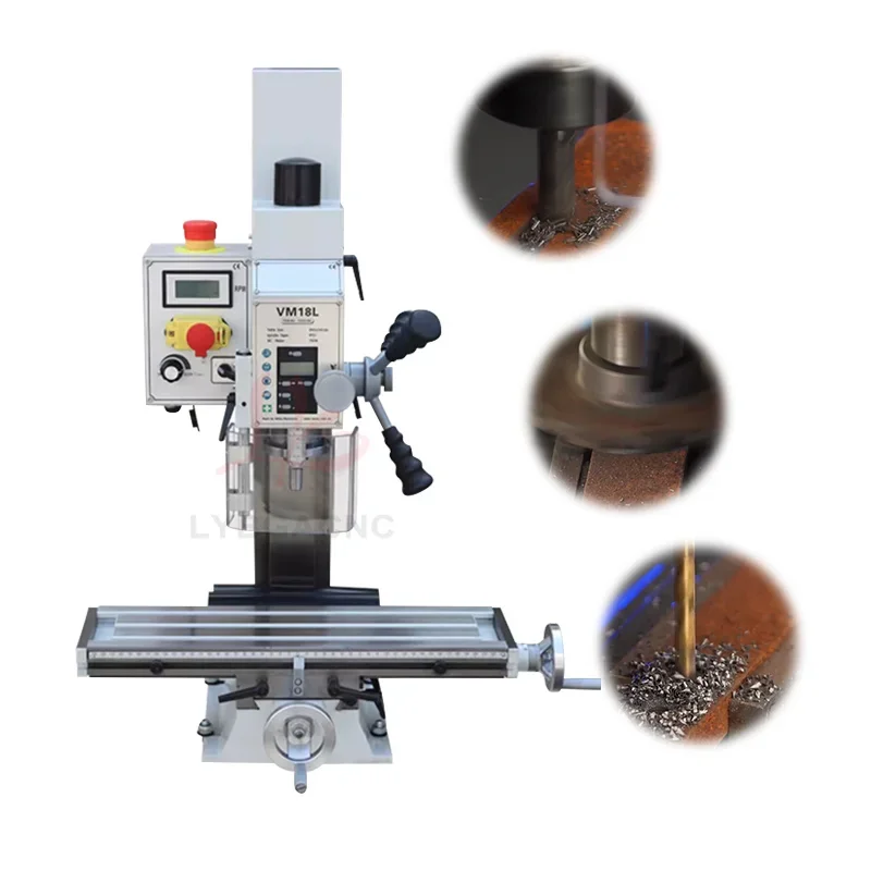 New Multi-Functional VM18L Drilling and Milling Machine Digital Metal Drilling and Milling Tool Household Small Variable Speed