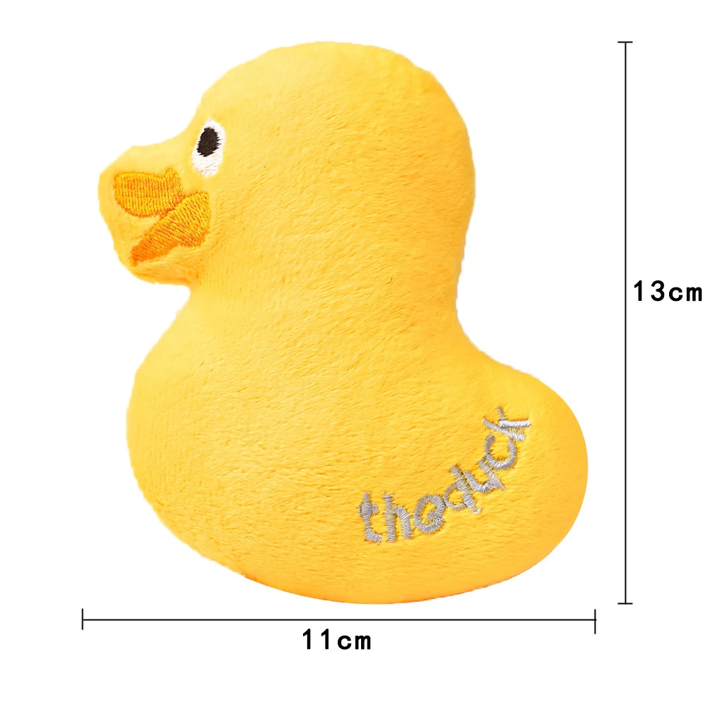 Plush Duck Pet Chew Squeaky Toy for Cats and Dogs Cute Puppy Interactive Training Molar Biting Squeaker Toy Suitable Small Dogs