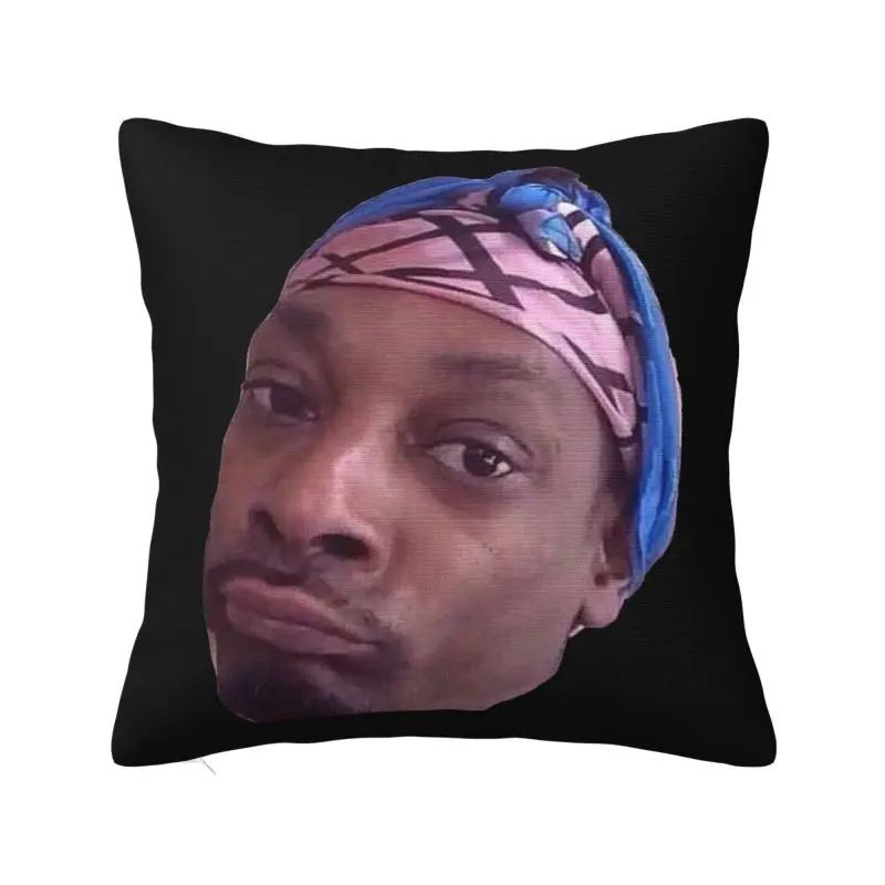 Funny Snoop Dogg Meme Throw Pillow Case 60*60cm for Living Room Cushion Cover Square Polyester Pillowcase Double-sided Printing