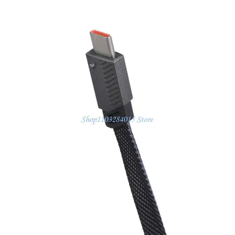 R6ff 9.8/19.6inch Long 65W Type C + USB إلى النوع C شحن الكابل 2 في 1 ذكر إلى ذكر مع شحن سريع و 480 ميغابت في الثانية بيانات #4