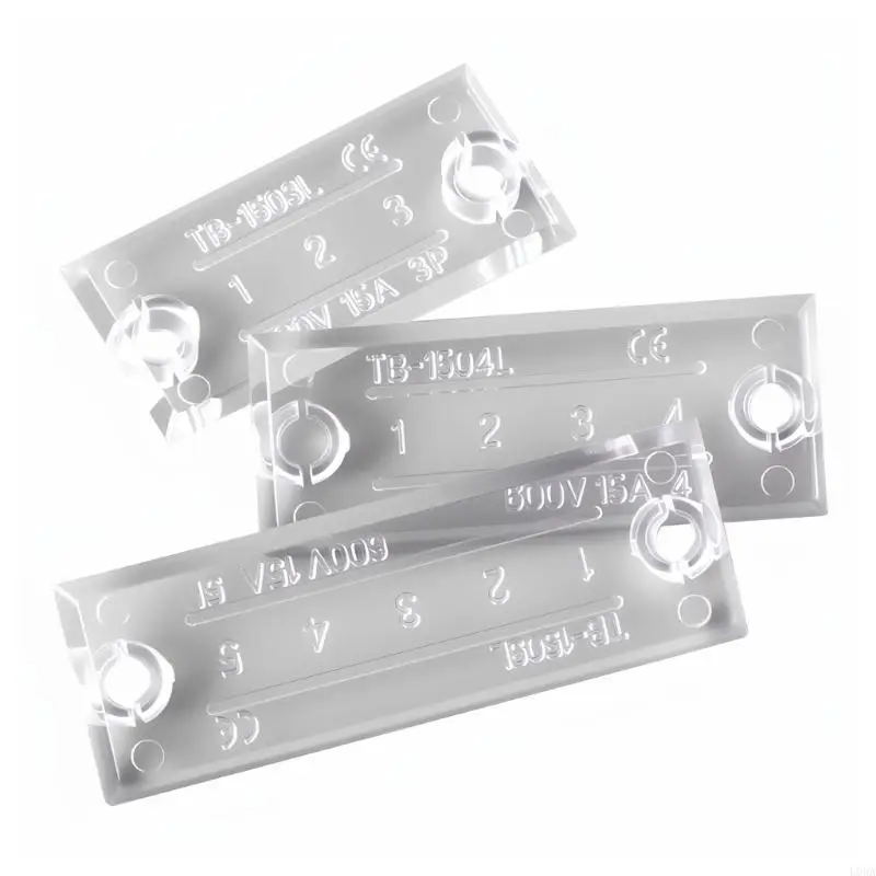  10Pcs Electrical Terminal Block Plastic Housing Dustproof Cover Replacement Fixed Wiring Board Protector Cap Enduring