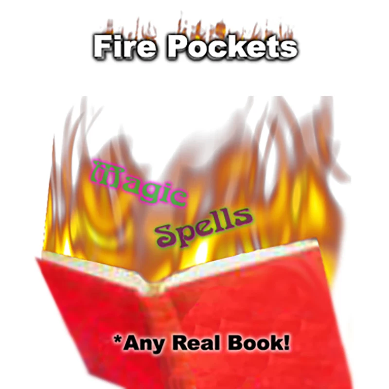 Any Book - Fire Book Gimmick - Fire Pockets Magic Tricks Magician Stage lllusions Gimmicks Mentalism Props Flame Appearing Magia