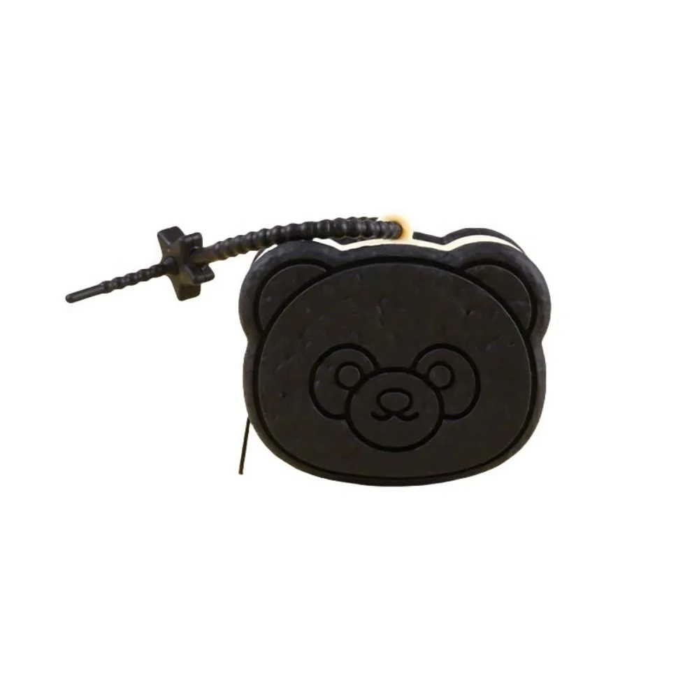

Lesser Panda Cartoon Panda Coin Bag Sandwich Biscuits Bag Organizer Earphone Silicone Keychain Pendant with Zipper