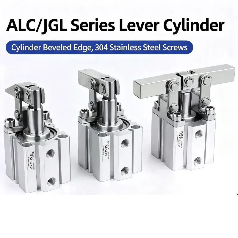 JGL Lever Cylinder 25/32/40/50/63, Pneumatic Fixture Mold Rocker Arm Press-Down ALC Clamping Cylinder