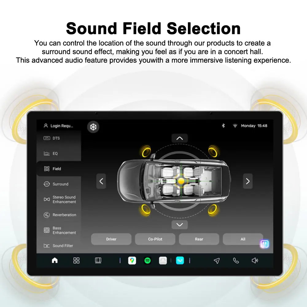 13 بوصة 2K IPS سيارة ستيريو لاسلكي CarPlay أندرويد السيارات نظام تحديد المواقع سبليت شاشة ChatGPT AI Carplay راديو التحكم الصوتي راديو السيارة لتحديد المواقع #5