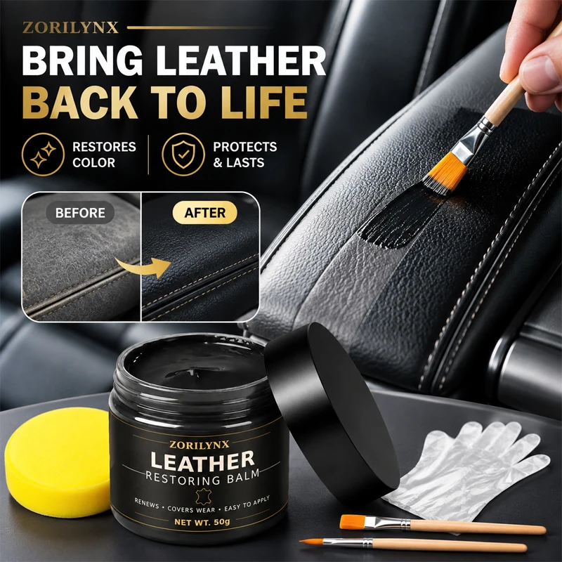 Multi Color Leather Restoring Balm Cream for Couch Furniture Car Seats Shoes Jackets Renews Covers Wear with Tool Set 50g
