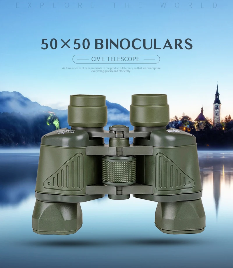 50x50 telescópio hd caça binóculos de alta definição 99-tipo telescópio de acampamento ao ar livre para acampamento binóculos de visão noturna