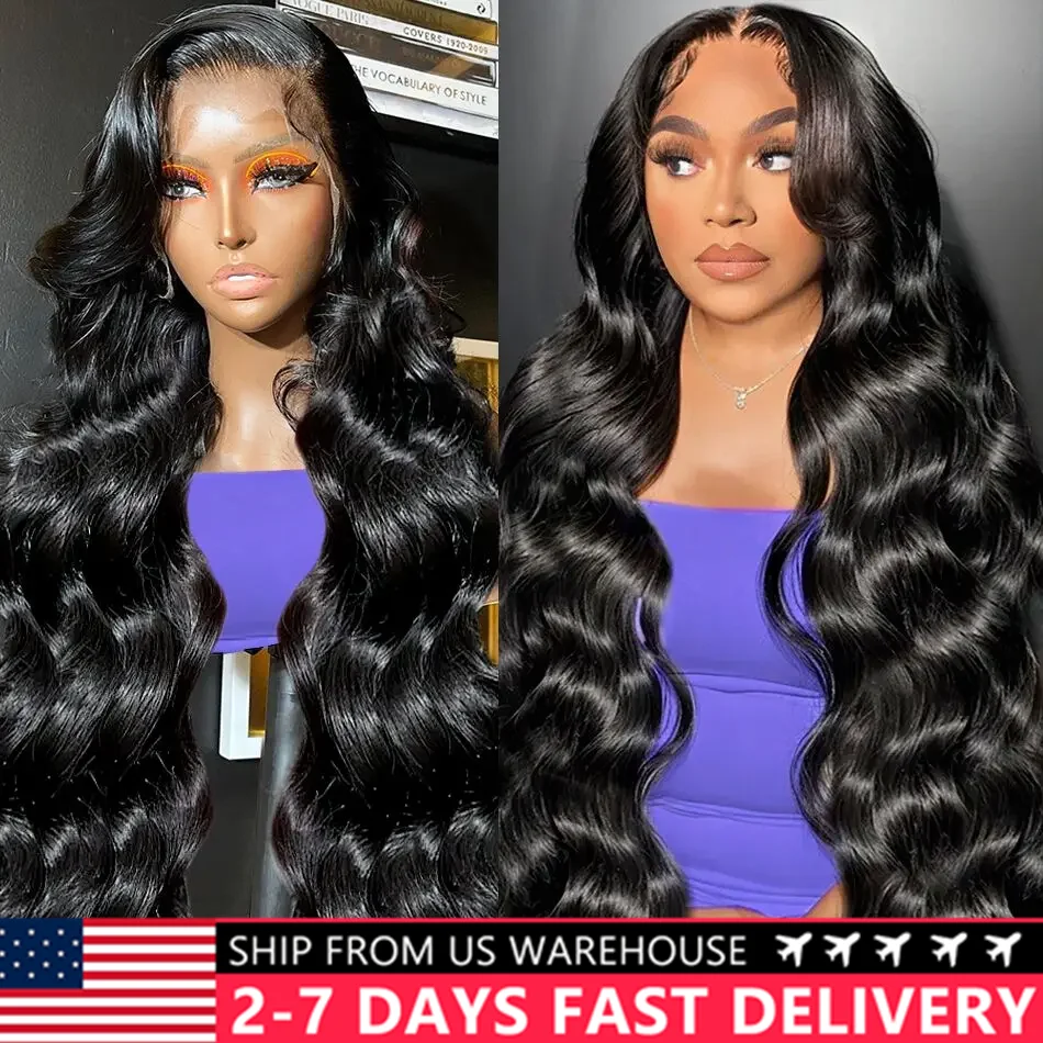 180 density Body Wave 36 38 Inch 13x4/13x6 Lace Front Human Hair Wigs For Women Brazilian Pre Plucked 360 Lace Wig Bling Hair