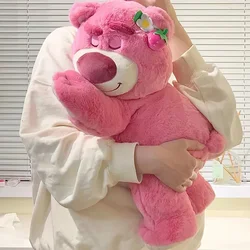 27/40/50cm Strawberry Bear Plush Toy Cute Lotso Stuffed Toy Pillow Doll Cartoon Sleeping Doll Holiday Gift for Girlfriend