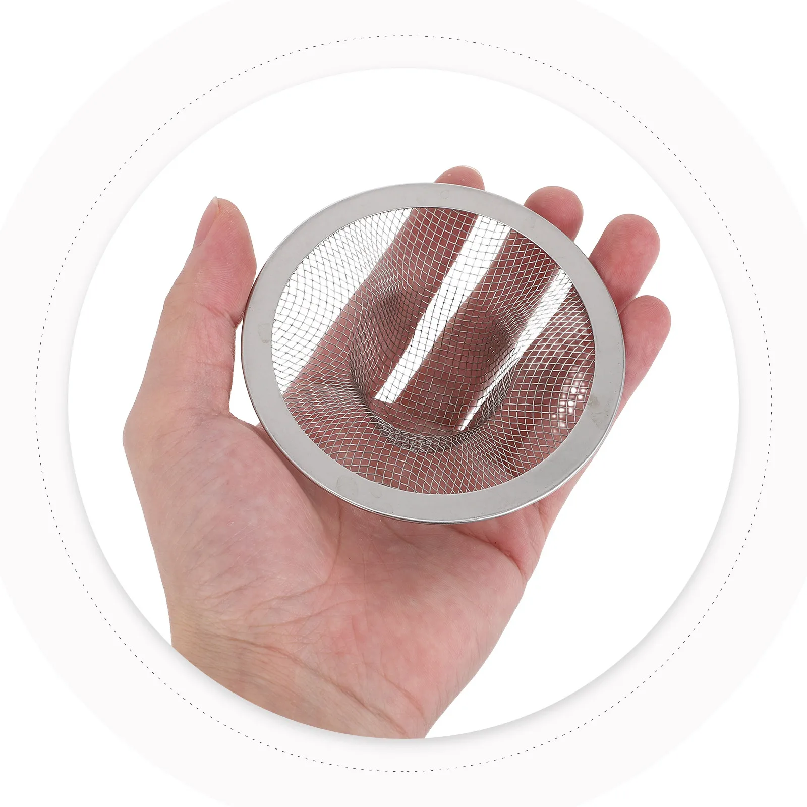 

Набор из 12 круглых сетчатых сливных фильтров из нержавеющей стали (3,54 дюйма) для улавливания волос в кухонных моеках, душевых кабинах, ванных комнатах и на балконах