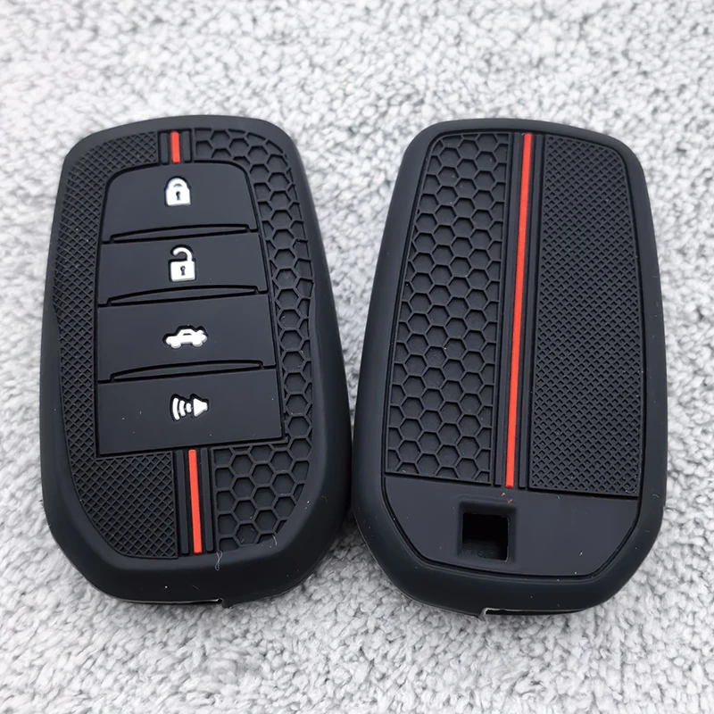 New Silicone Car Remote Car Key Cover for Toyota CHR Hilux Fortuner Land Cruiser 200 Camry Corolla Crown RAV4 Highland Key Case