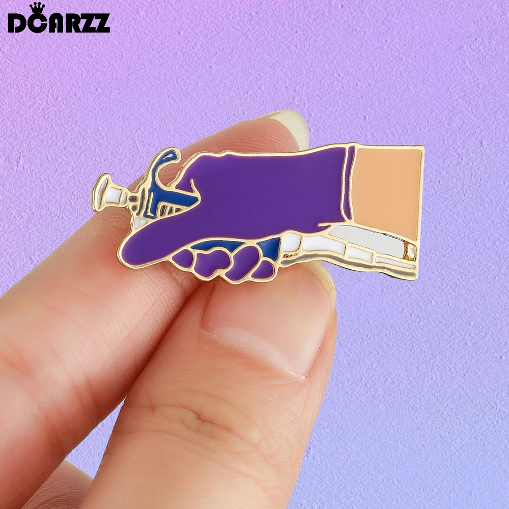 DCARZZ пипетка, эмалированная булавка, тематические украшения для научной лаборатории, ювелирные изделия для ученого, химика, врача, рюкзак, брошь на лацкане, значок