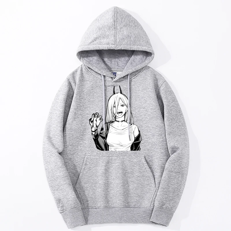 Chainsaw Man Hoodie Power Printing Hoody Unisex Autumn Fashion Japanese Anime Hoodies Sweatshirt Long Sleeves Pullover