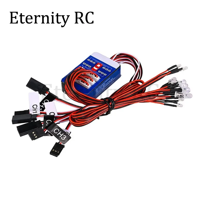 Flash de Simulation RC, Kit d'éclairage 12 LED, frein de direction pour modèles à échelle 1/10, voiture RC Yokomo Tamiya HSP HPI AXIAL RC4WD TRX