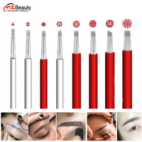 Shading needles Microblading Fog Eyeborw Permanent Makeup Blade Round R3 R5 R7 R9 R21 Tattoo Needle Shader For Tattoo Manual Pen