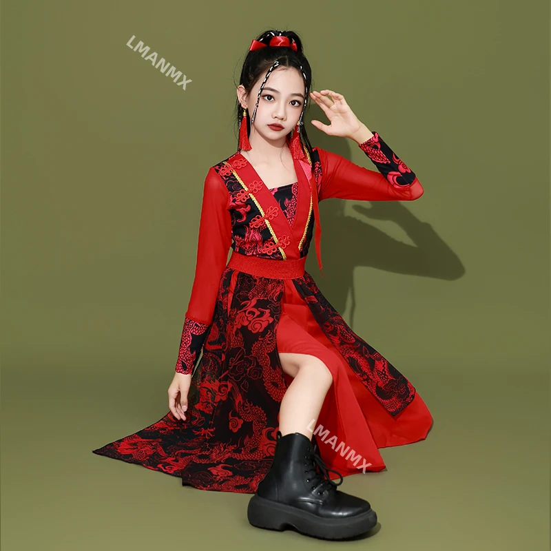 Adult 2025 new drum suit Chinese style China-Chic Boys and Girls' Games Opening Ceremony Tiandi Dragon Scale Clothing