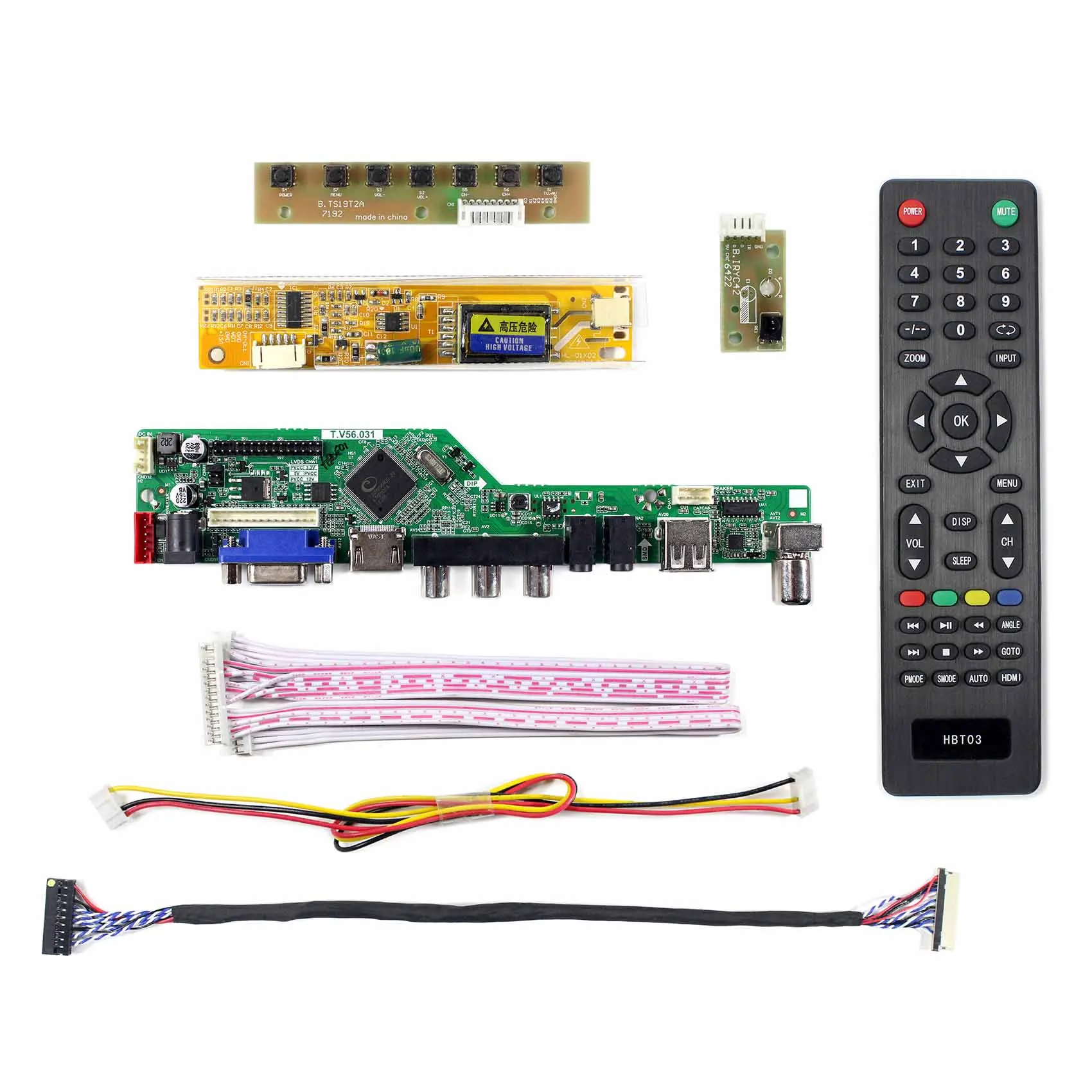 HD MI VGA AV USB RF LCD Board Work for LVDS Interface LCD Screen 12.1inch 1280x800 B121EW01 V0 13.3inch 1280x800 LTD133EX2K