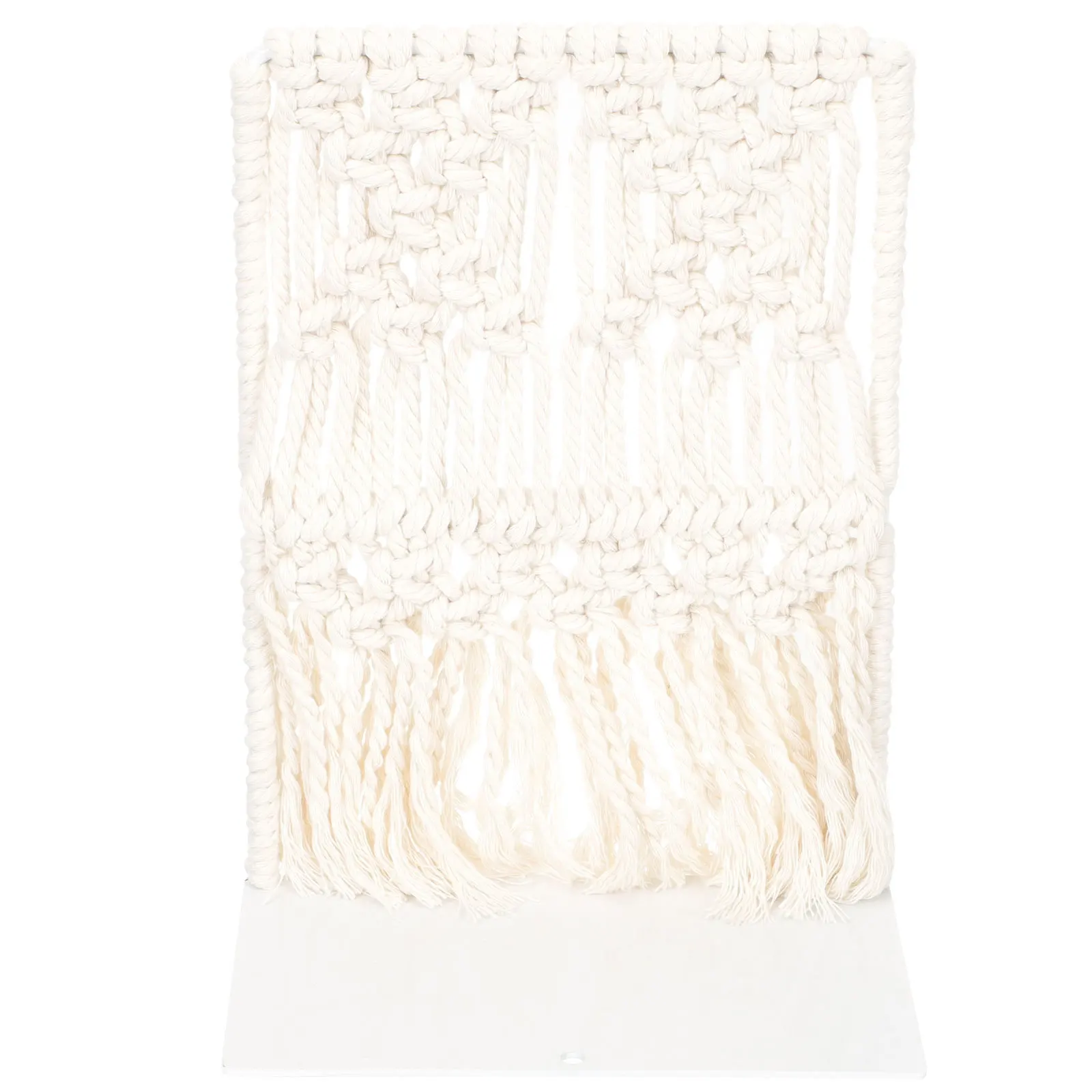 

Bohemian Style Bookend Hand-Woven Cotton Rope Desktop Book Holder for Study Room Organization Multi-Function Book Storage Rack