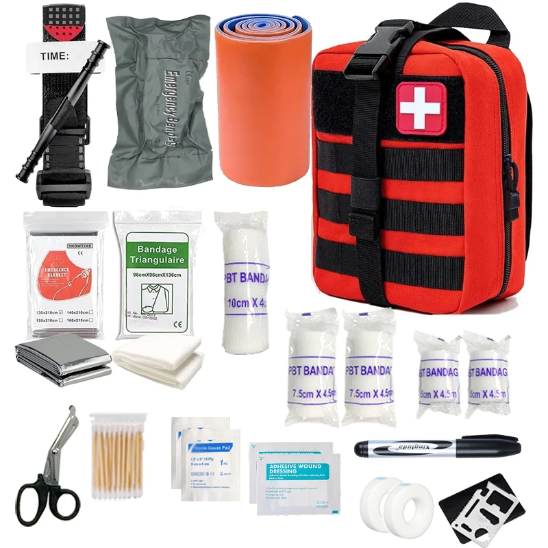 Kit di pronto soccorso IFAK da 70 pezzi con laccio emostatico, Kit medico EMT IFAK, zaino di sopravvivenza di emergenza, forniture per attrezzi da