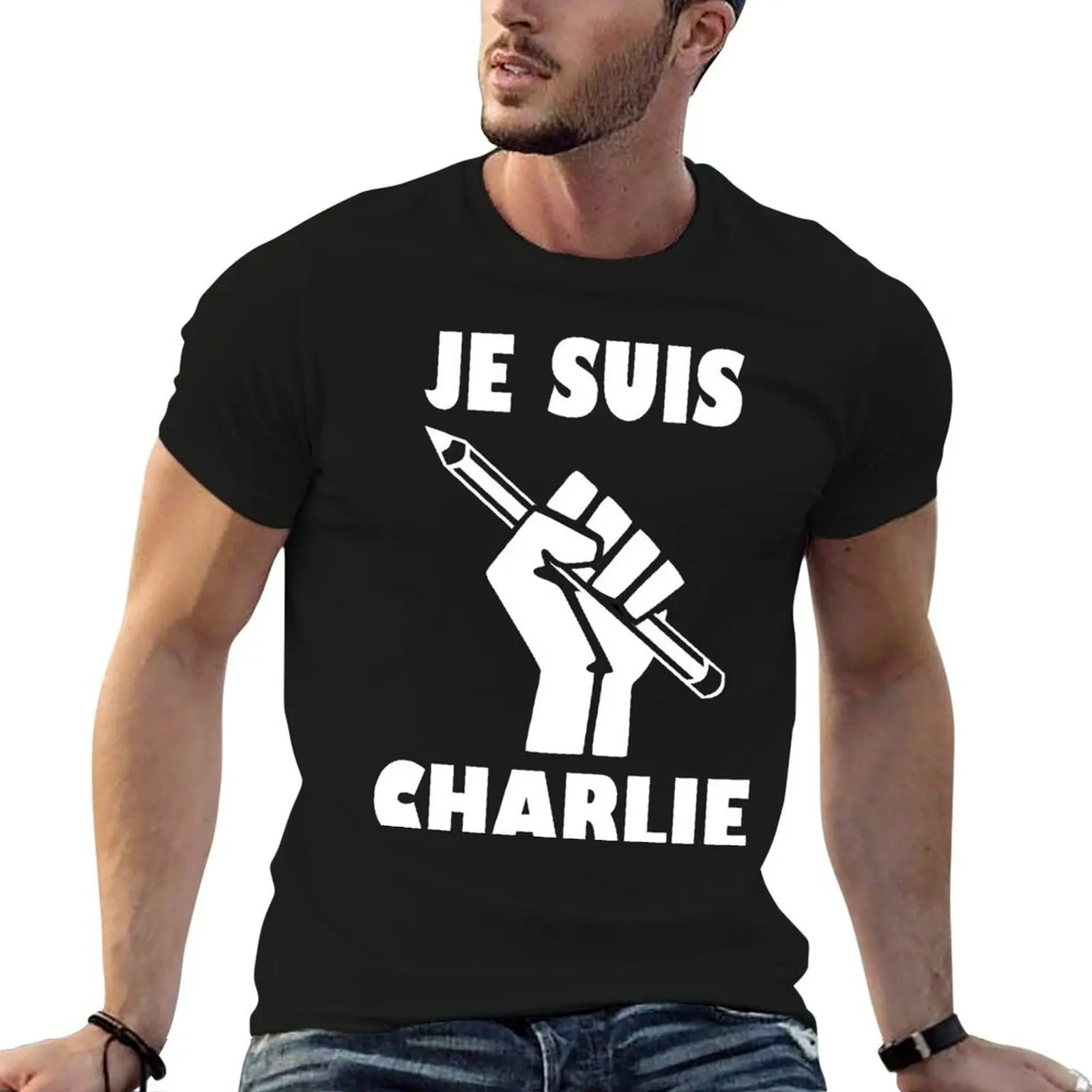 

JE SUIS CHARLIE T-Shirt anime t shirts for man t shirts for man pack white man t shirt luxury T-shirt
