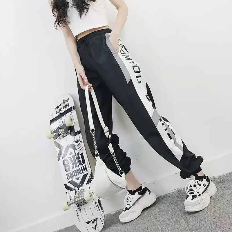 

New Fashion Women Cargo Pants High Waist Loose Sport Trouser Streetwear Clothing Harajuku Casual Black Pant Y20