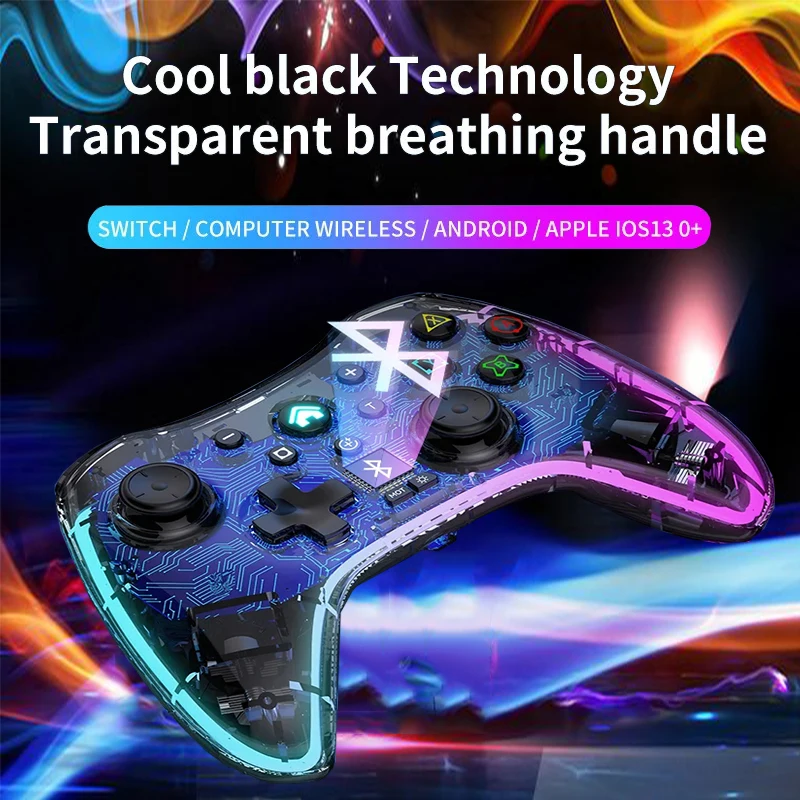 

Switch game handle switch pro transparent luminous handle RGB dazzling Android phone handle