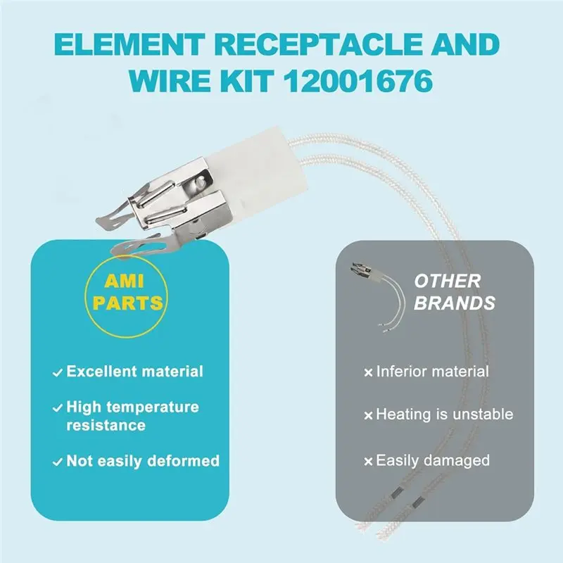 A02V-Replacement Surface Burner Terminal Receptacle Block Kit(4 Pack)- For Ken More May Tag Model 12001676